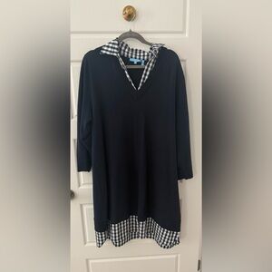 Draper James navy sweater dress